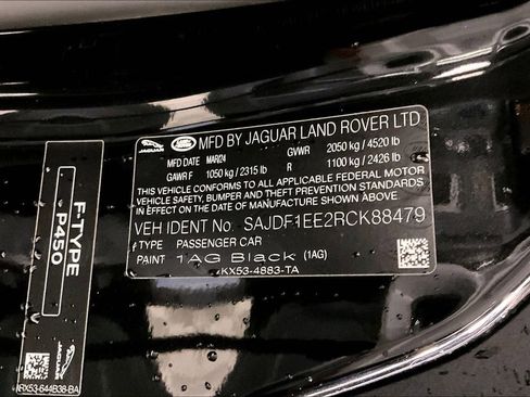 New 2024 Jaguar F-TYPE R-Dynamic RWD image 10