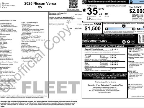 Used 2025 Nissan Versa SV FWD image 5