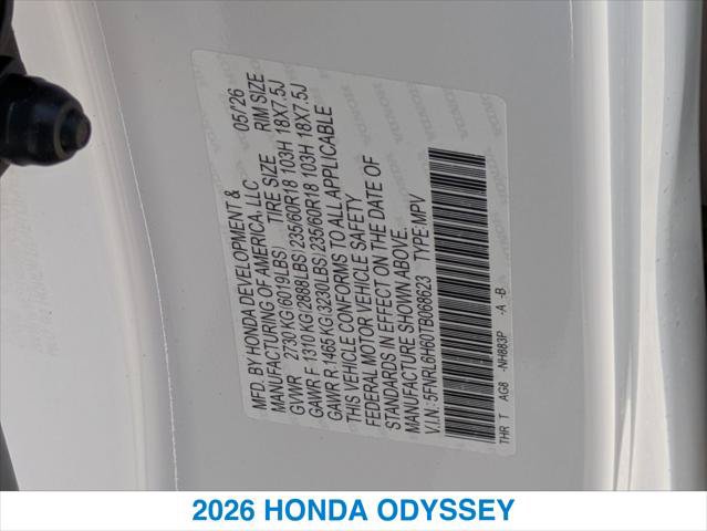 New 2026 Honda Odyssey EX-L image 26