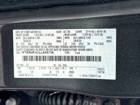 Certified 2020 Ford Ranger XLT w/ Equipment Group 301A Mid image 32