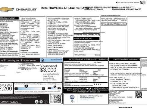 Used 2023 Chevrolet Traverse LT w/ LPO, Floor Liner Package AWD/4WD image 12