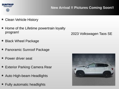 Used 2023 Volkswagen Taos SE w/ Panoramic Sunroof Package FWD image 6