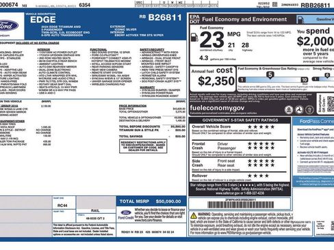 Certified 2024 Ford Edge Titanium w/ Equipment Group 301A AWD/4WD image 6