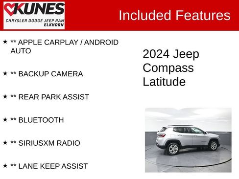 Used 2024 Jeep Compass Latitude AWD/4WD image 2