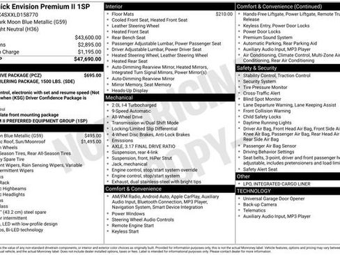 Used 2020 Buick Envision Premium w/ LPO, Active Package image 37