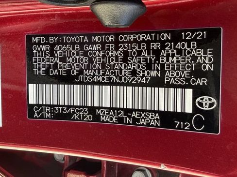 Used 2022 Toyota Corolla SE w/ Carpet Mat Package (TMS) FWD image 26