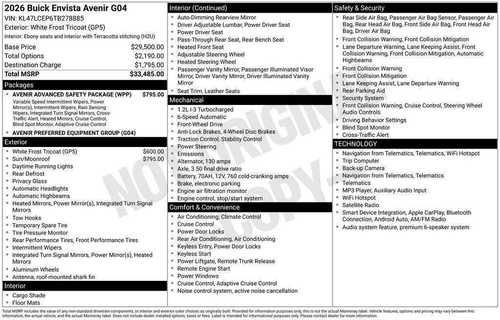 New 2026 Buick Envista Sport Touring FWD image 27