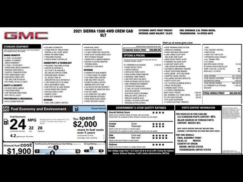 Used 2021 GMC Sierra 1500 SLT w/ SLT Premium Plus Package image 3