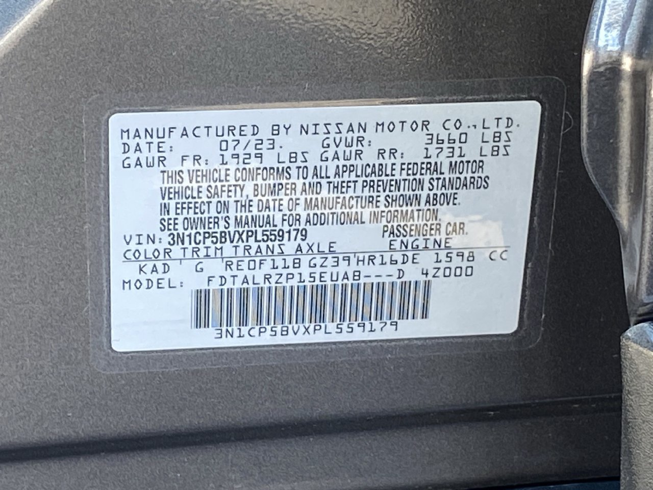 Certified 2023 Nissan Kicks S FWD image 12