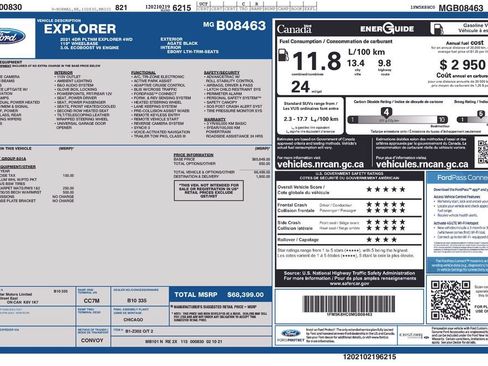 Used 2021 Ford Explorer Platinum AWD/4WD image 3