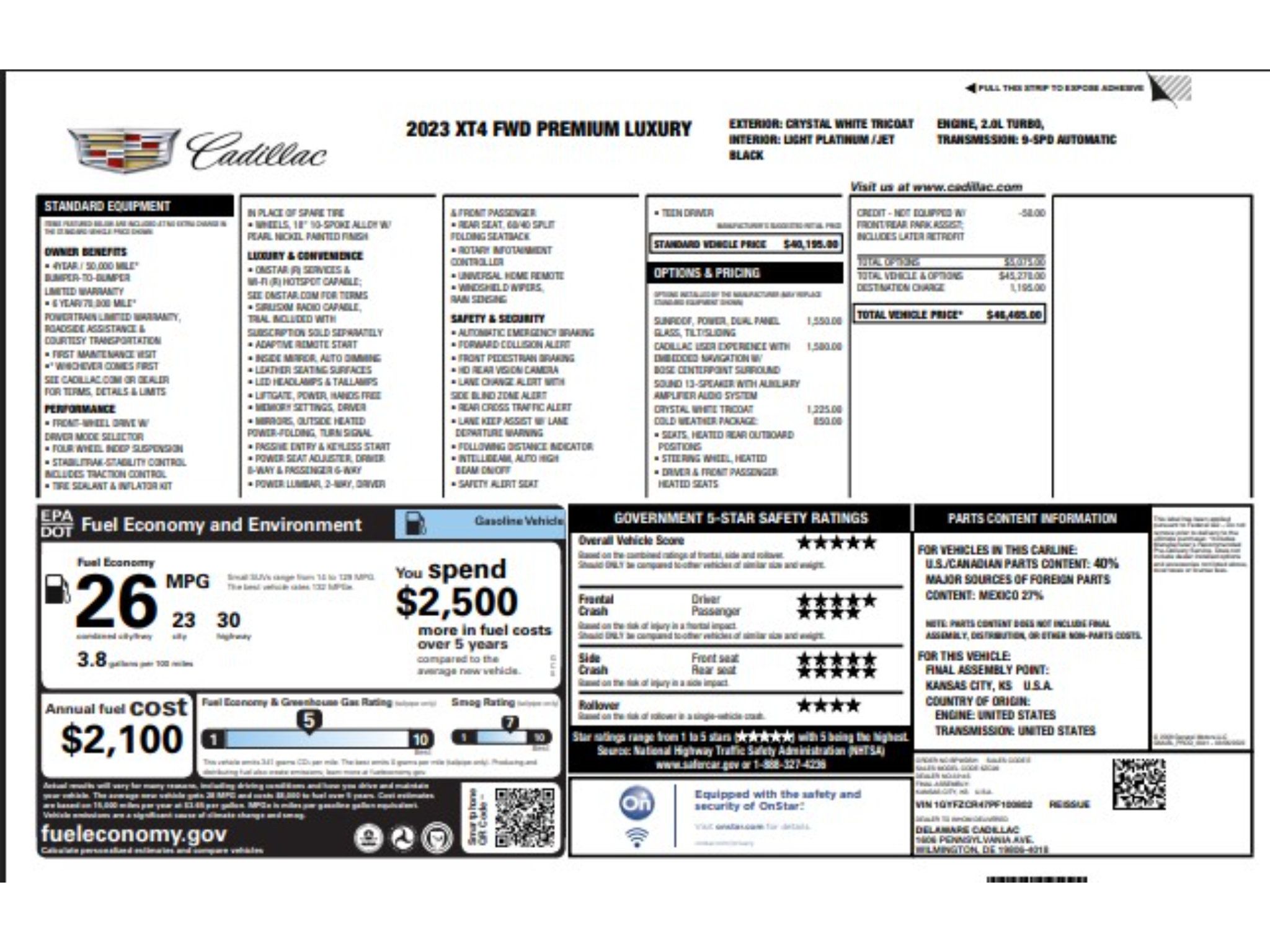 Used 2023 Cadillac XT4 Premium Luxury w/ Cold Weather Package FWD image 9