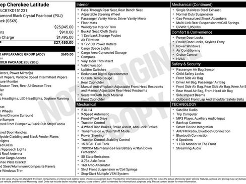 Used 2019 Jeep Cherokee Latitude w/ Popular Appearance Group FWD image 31