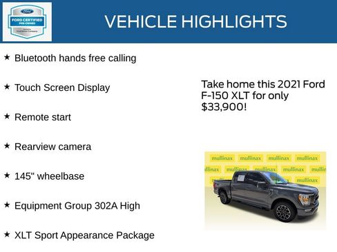 Used 2021 Ford F150 XLT w/ Equipment Group 302A High RWD image 23