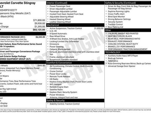 Used 2023 Chevrolet Corvette Stingray Preferred Cpe w/ Z51 Performance Package image 9