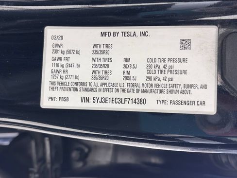 Used 2020 Tesla Model 3 Performance AWD/4WD image 9