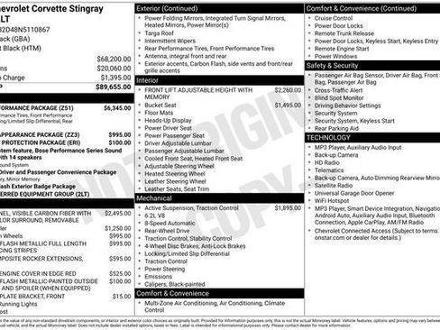 Certified 2022 Chevrolet Corvette Stingray Preferred Cpe w/ Z51 Performance Package RWD image 22