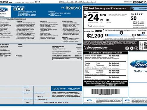 Used 2015 Ford Edge SEL w/ Equipment Group 201A FWD image 36
