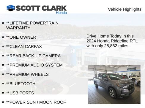 Used 2024 Honda Ridgeline RTL image 3