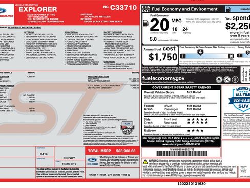 Used 2022 Ford Explorer ST w/ Equipment Group 401A AWD/4WD image 3