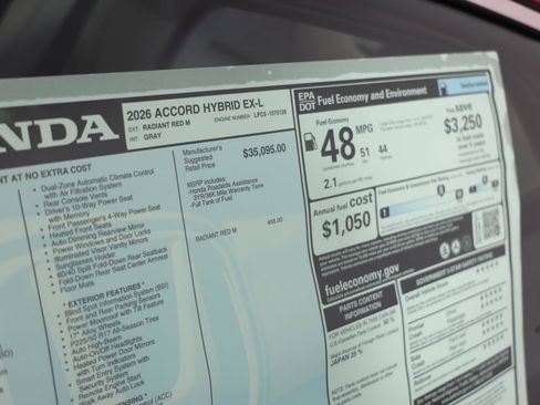 New 2026 Honda Accord EX-L image 27