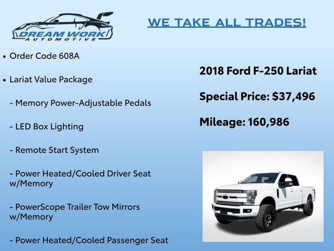 Used 2018 Ford F250 Lariat w/ Lariat Value Package image 2