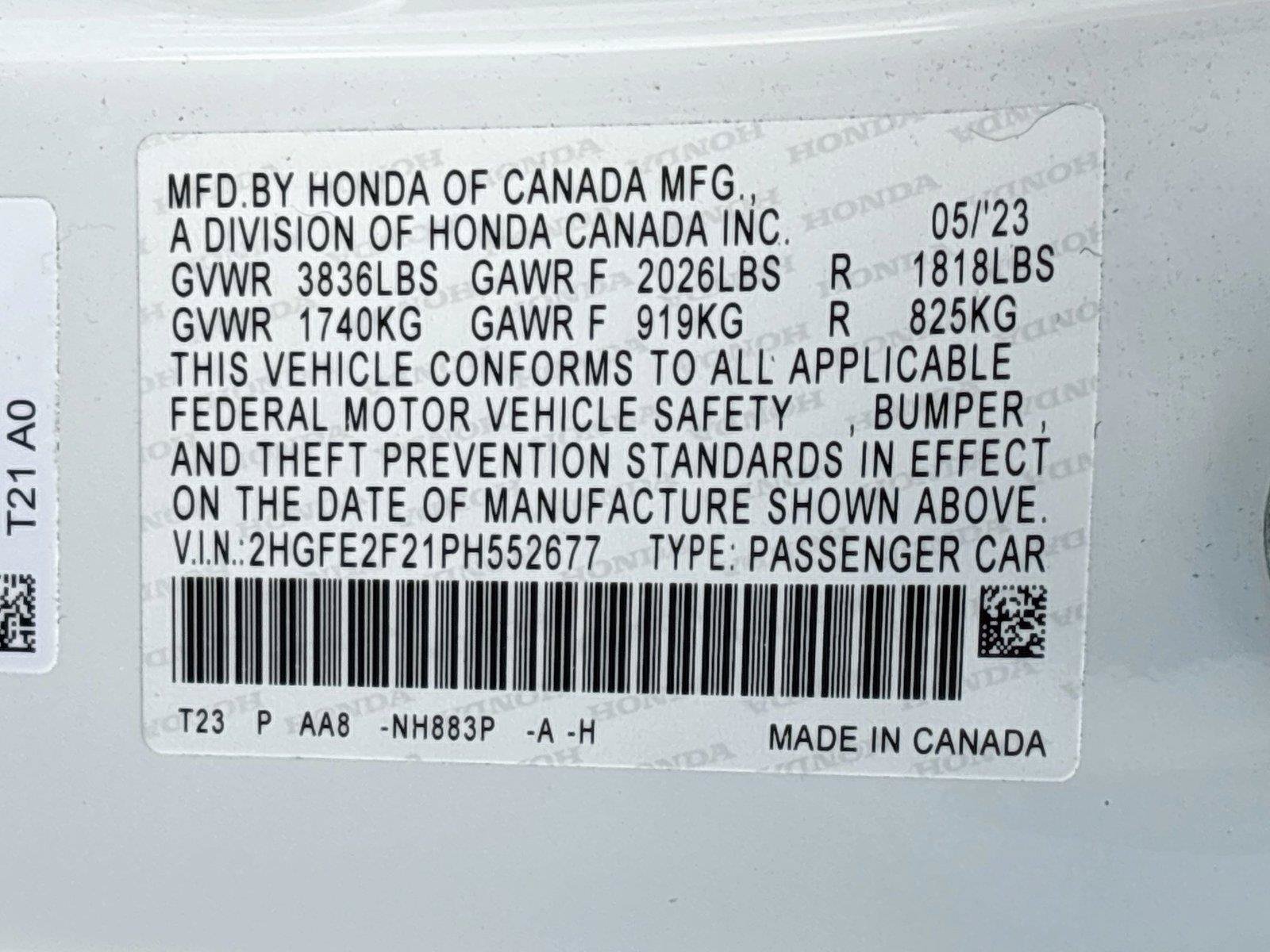 Certified 2023 Honda Civic LX image 33