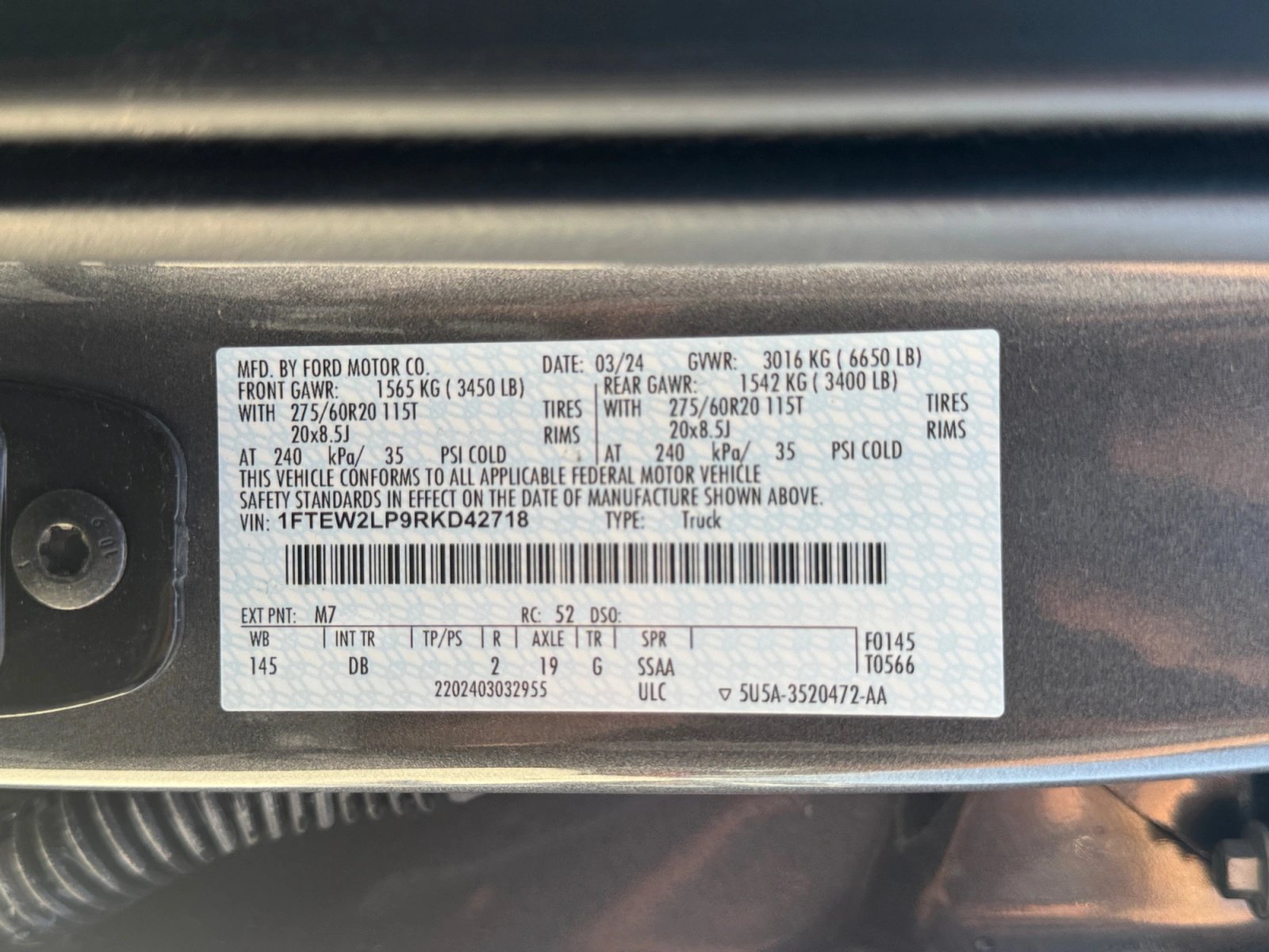 Used 2024 Ford F150 STX w/ STX Black Appearance Package AWD/4WD image 13