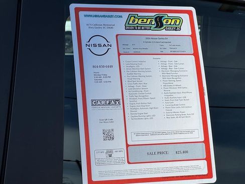 Certified 2026 Nissan Sentra SV w/ SV Convenience Package image 27