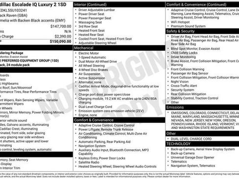 New 2025 Cadillac Escalade IQ Luxury 2 image 18