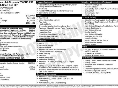 New 2026 Chevrolet Silverado 2500 ZR2 w/ LPO, Dark Essentials Package AWD/4WD image 11