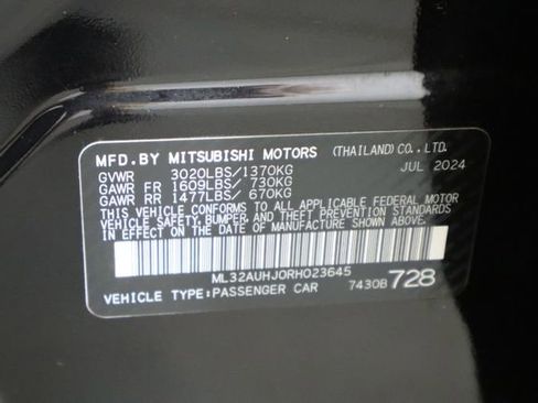 Used 2024 Mitsubishi Mirage ES FWD image 32