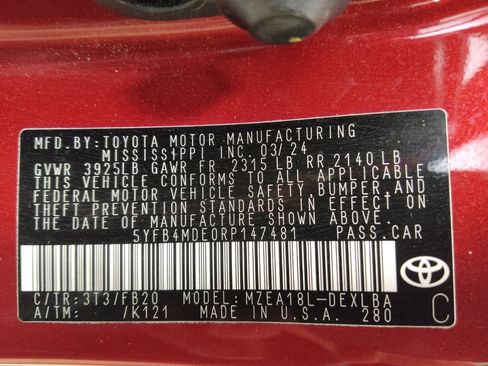 Used 2024 Toyota Corolla LE FWD image 33