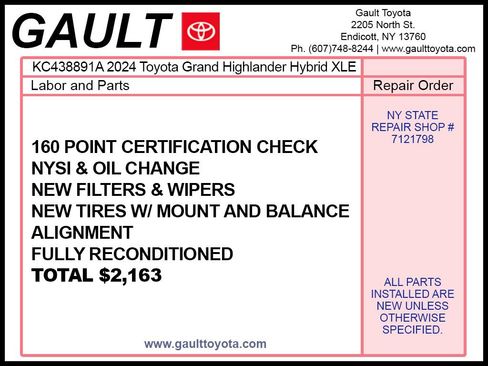 Certified 2024 Toyota Grand Highlander AWD Hybrid image 2