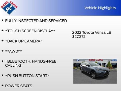 Used 2022 Toyota Venza LE image 28
