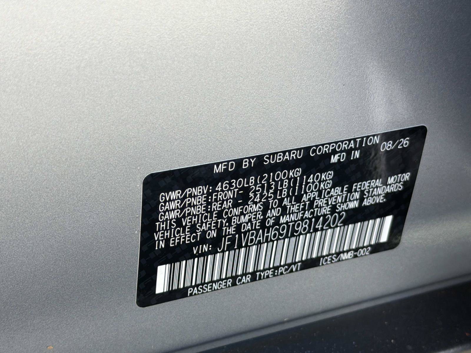 New 2026 Subaru WRX Premium AWD/4WD image 26