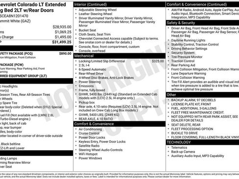 Used 2022 Chevrolet Colorado LT w/ Fleet Safety Package RWD image 21