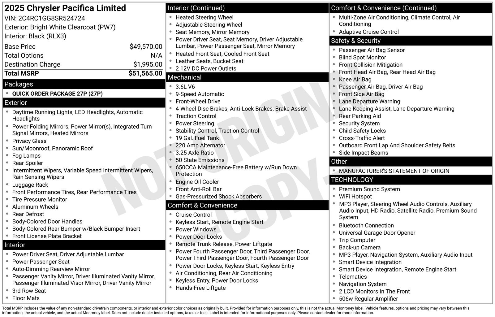Used 2025 Chrysler Pacifica Limited FWD image 26
