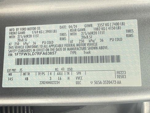 Certified 2024 Ford F150 XLT w/ Equipment Group 303A High image 30