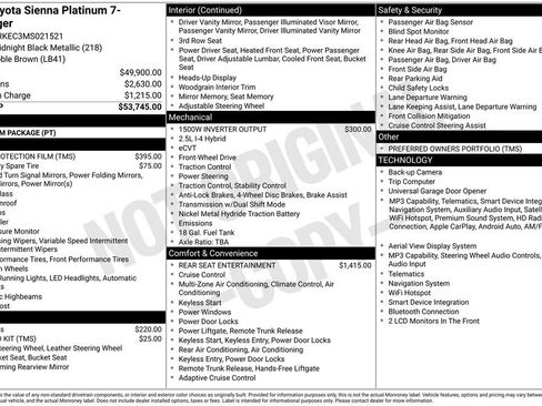 Used 2021 Toyota Sienna Platinum FWD image 15