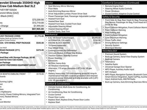 Used 2024 Chevrolet Silverado 3500 High Country w/ Technology Package AWD/4WD image 14