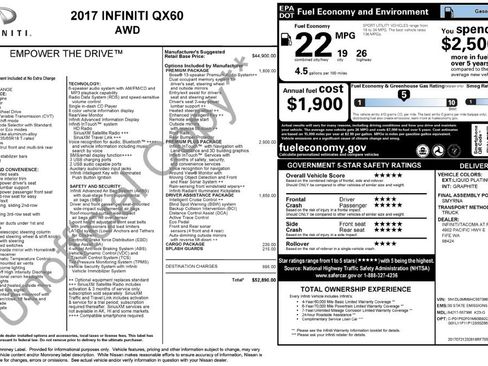 Used 2017 INFINITI QX60 Luxe w/ Premium Plus Package image 3