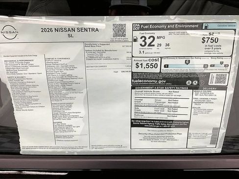 New 2026 Nissan Sentra SL w/ Floor Mat Package FWD image 41