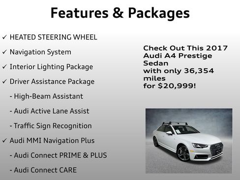 Used 2017 Audi A4 2.0T Prestige w/ Prestige Package image 16