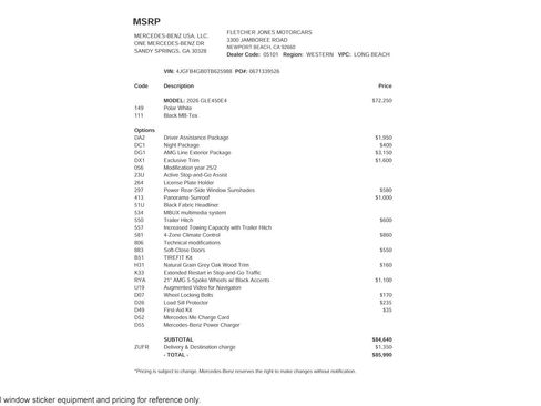 Used 2026 Mercedes-Benz GLE 450e 4MATIC image 2