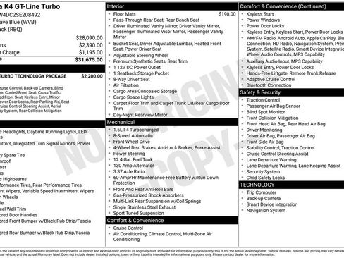 New 2025 Kia K4 GT-Line Turbo image 2