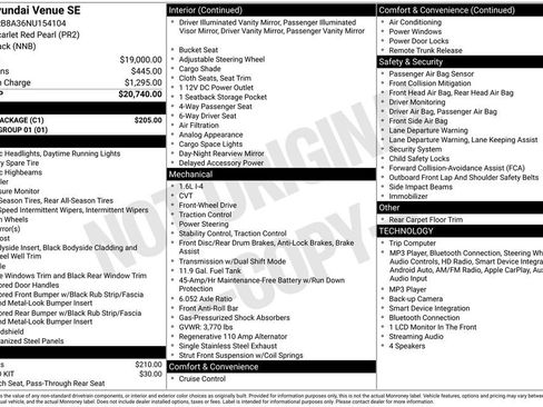 Used 2022 Hyundai Venue SE w/ Cargo Package FWD image 27