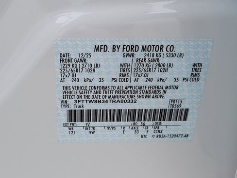 New 2026 Ford Maverick XL w/ Equipment Group 101A image 13