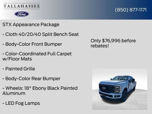 New 2026 Ford F350 XL w/ STX Appearance Package image 11