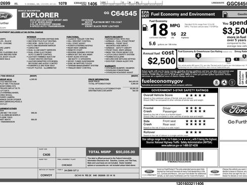 Used 2016 Ford Explorer Sport w/ Equipment Group 401A image 54