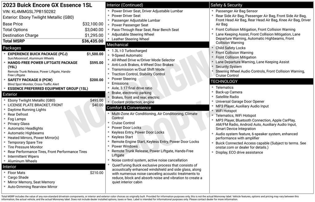 Used 2023 Buick Encore GX Essence w/ Experience Buick Package AWD/4WD image 5